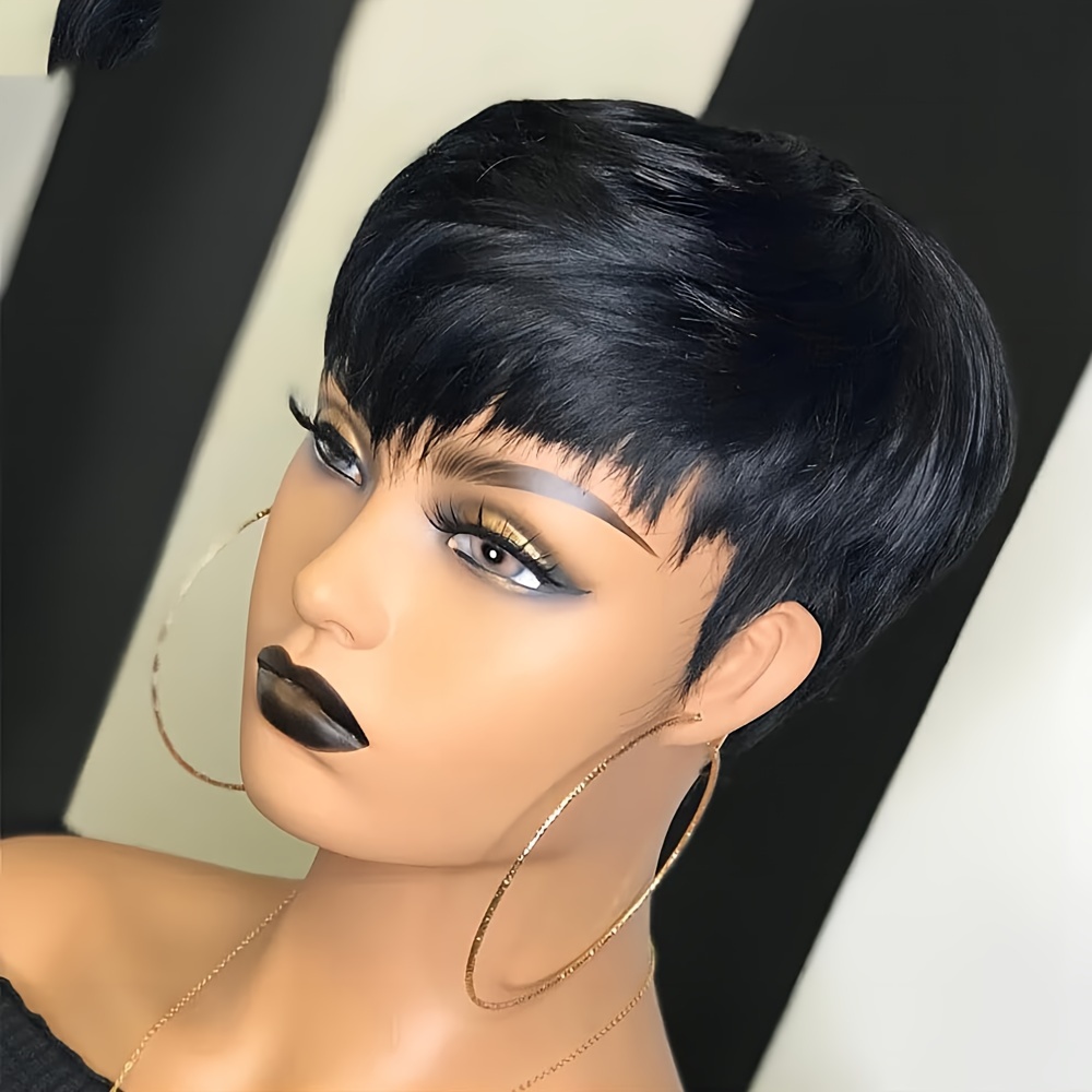 Short Pixie Cut Wig Human Hair Cheap - Kısa Pixie Peruk İnsan Saç Katmanlı