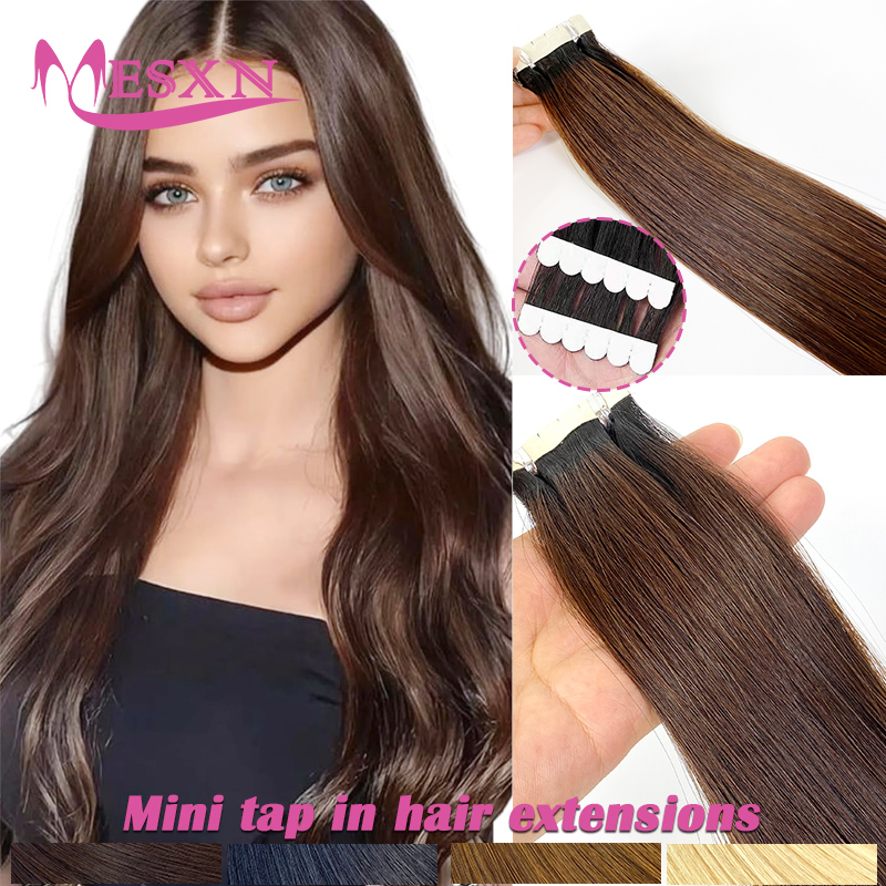 Invisible Tape In Extensions Real Hair - Mini Bantlı Gerçek İnsan Saçı Postişleri