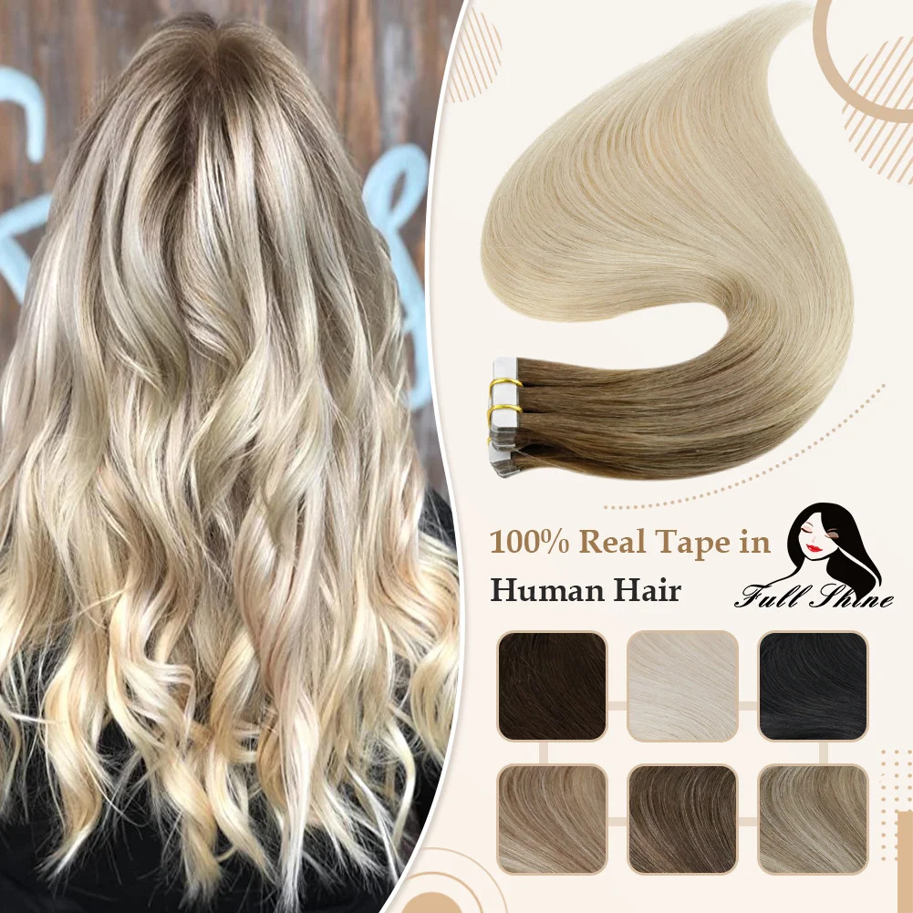 Invisible Tape In Extensions Real Hair - Saç Uzantılarında Tam Parlaklık Omber Bant