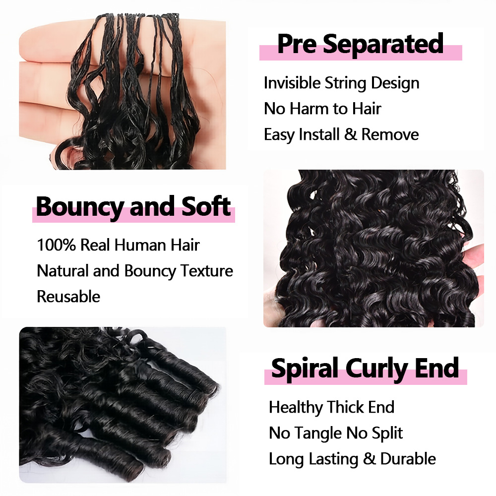 14 16 18 İnç Miracle Knots Kro - Water Wave Bulk Human Hair For Braiding incelemesi ve fiyatı