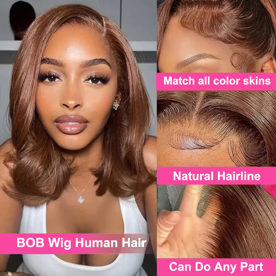 13x4 Çikolata Kahverengi Düz B - Glueless Wear And Go Human Hair Wig incelemesi ve fiyatı