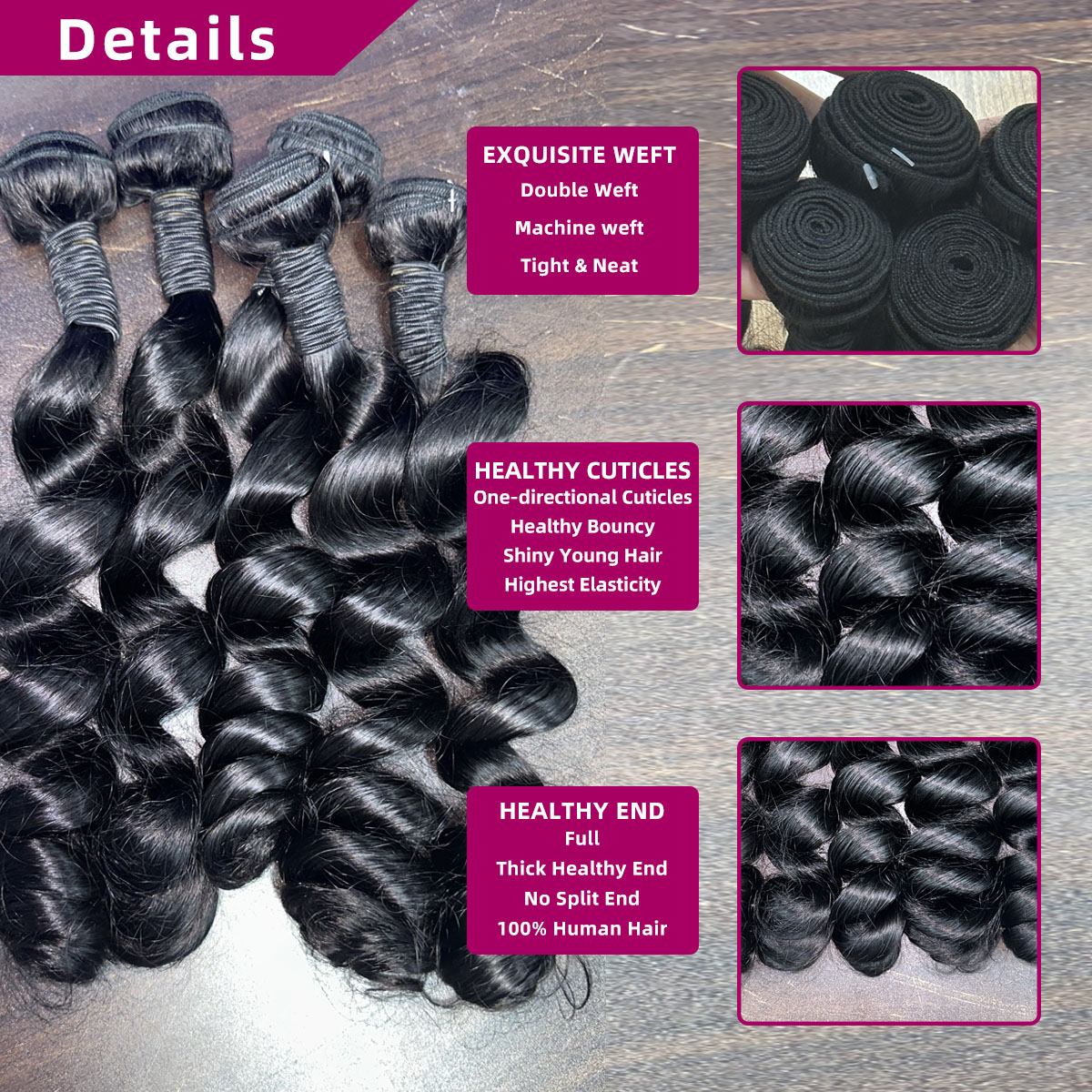 30 40 İnç Gevşek Dalgalı Saç D - Deep Wave 3 Bundles With Closure incelemesi ve fiyatı