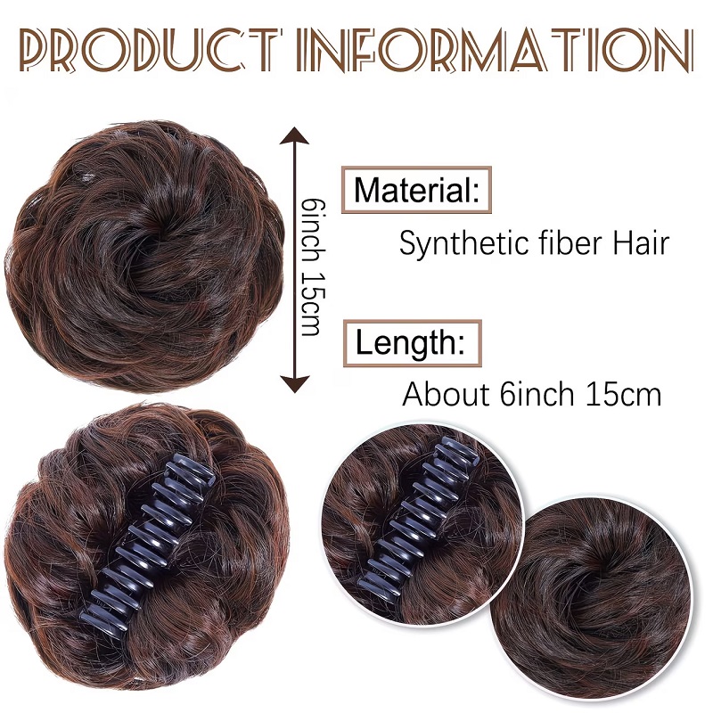 Sentetik Dağınık Topuz Kısa Kı - Claw Clip Messy Bun Hair Piece incelemesi ve fiyatı