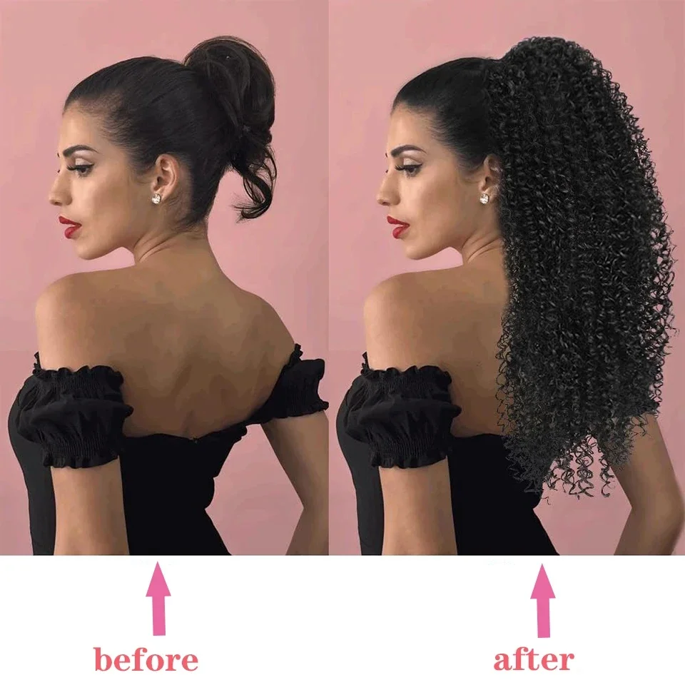Uzun Sapıkça Kıvırcık İpli At  - Drawstring Afro Curly Puff Ponytail incelemesi ve fiyatı