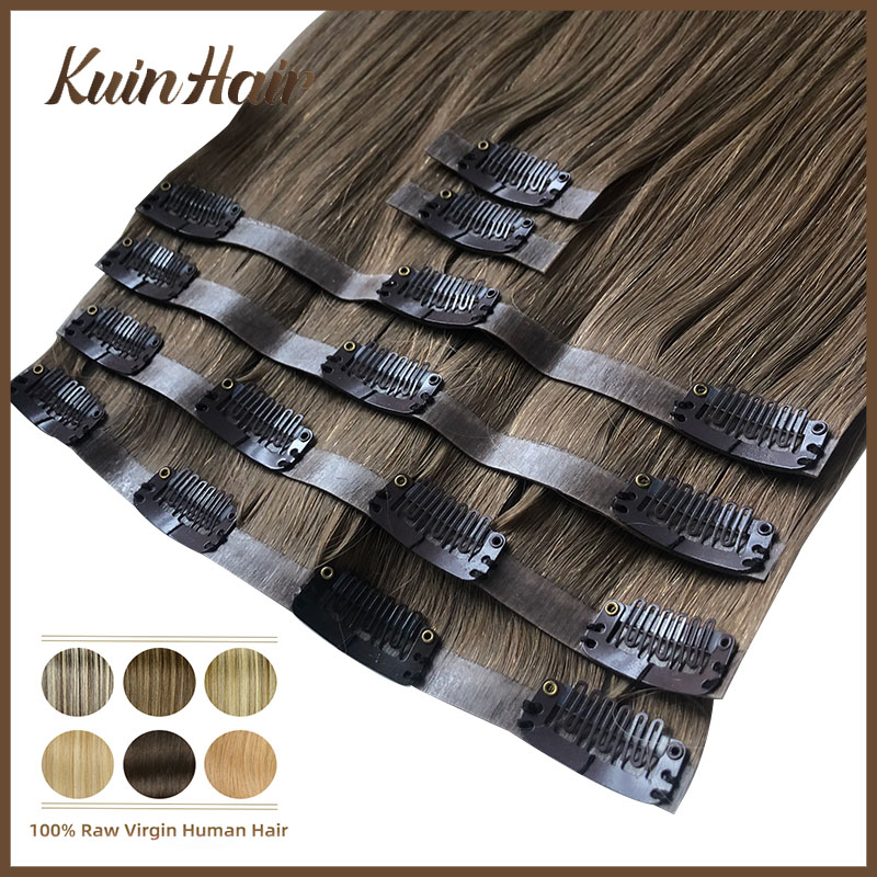 Düz Görünmez PU Klip Tam Kafa  - Seamless Clip In Hair Extensions Human Hair incelemesi ve fiyatı