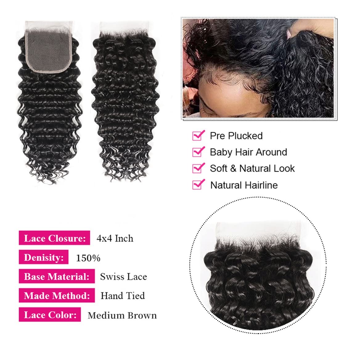 30-32 İnç Derin Dalgalı Doğal  - Deep Wave 3 Bundles With Closure incelemesi ve fiyatı