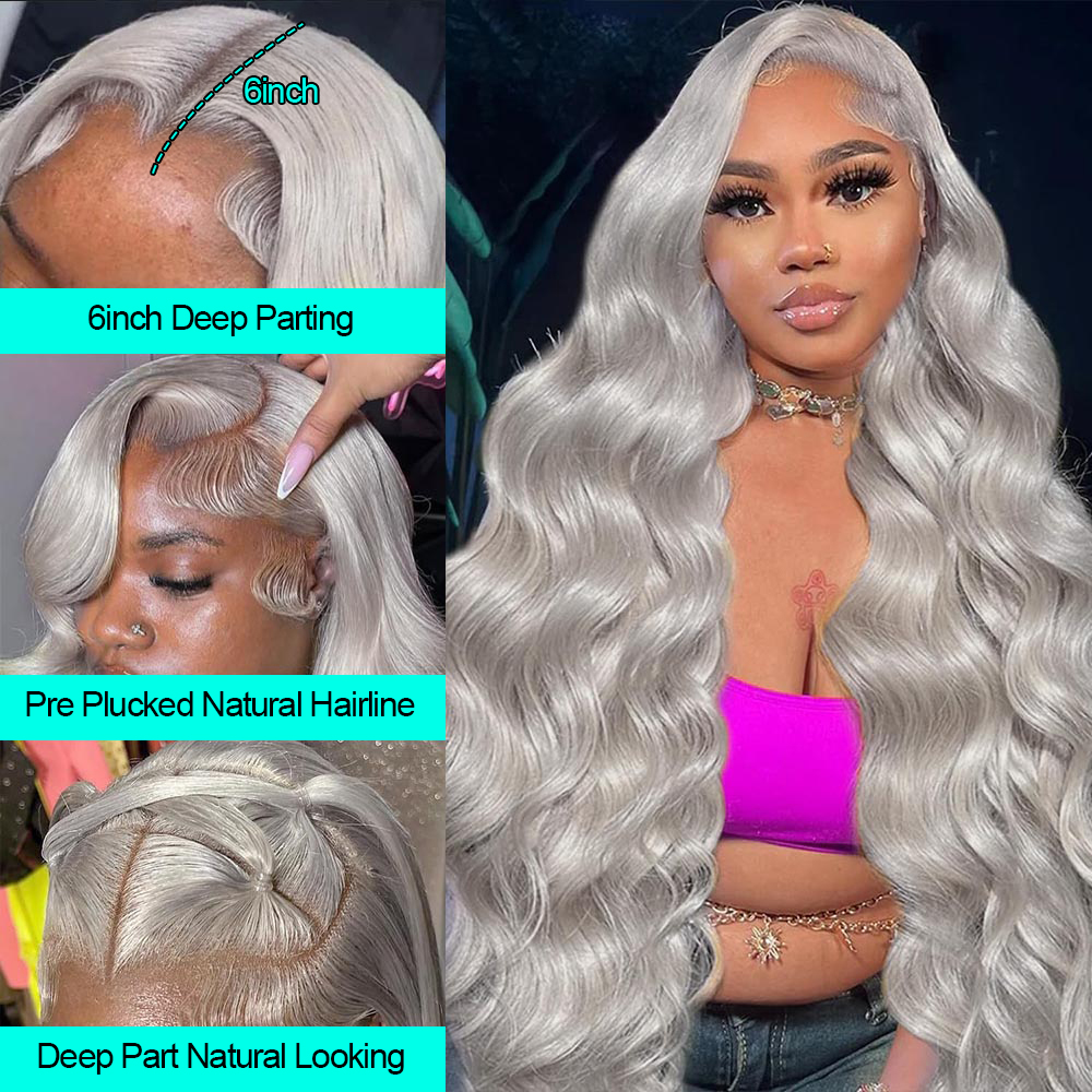 Cosplay Vücut Dalga Gümüş Gri  - 613 Blonde Body Wave Lace Front Wig incelemesi ve fiyatı