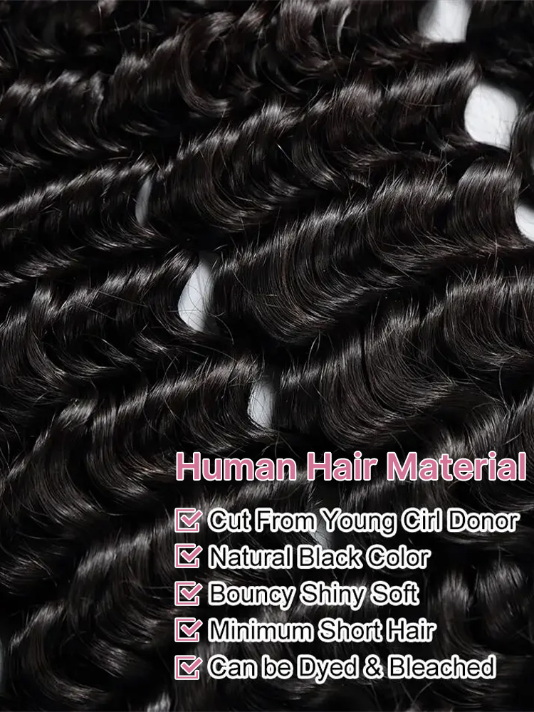 250 Yoğunluklu Derin Dalgalı 4 - Water Wave Bulk Human Hair For Braiding incelemesi ve fiyatı