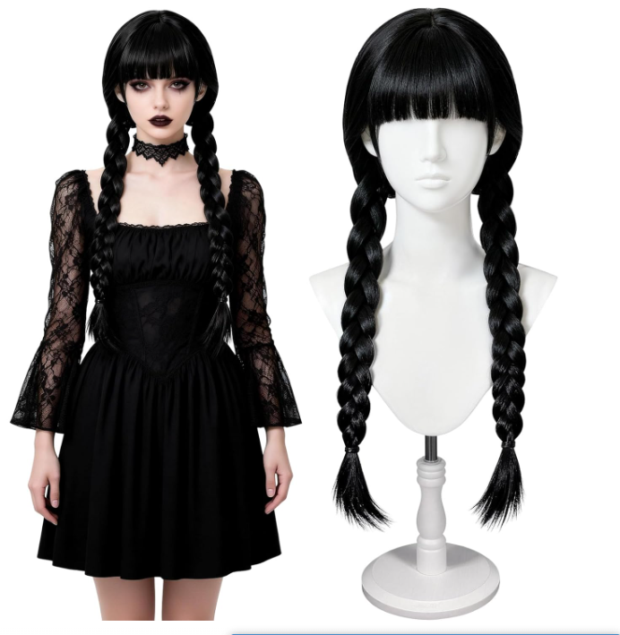 Uzun Gotik Cosplay Peruk Kadın - Synthetic Braided Wigs For Black Women incelemesi ve fiyatı