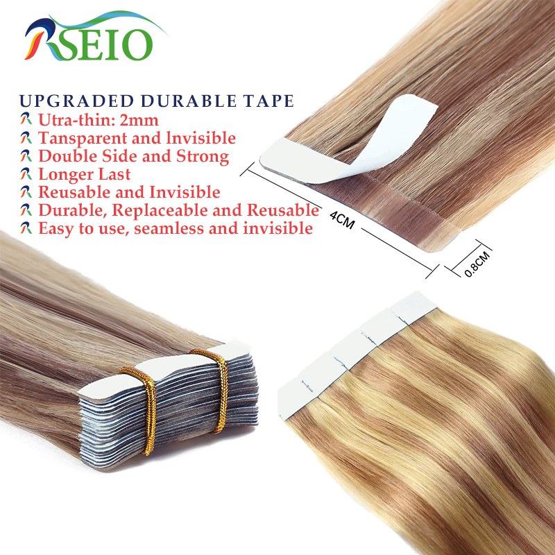 RSEIO düz bant içinde insan sa - Invisible Tape In Extensions Real Hair incelemesi ve fiyatı