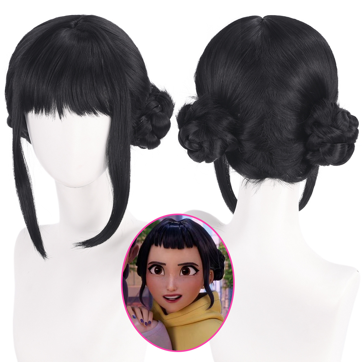 Zoey Cosplay Peruk 33 cm Siyah - Synthetic Braided Wigs For Black Women incelemesi ve fiyatı