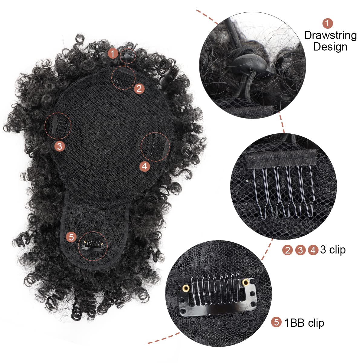 Afro puf sentetik İpli at kuyr - Drawstring Afro Curly Puff Ponytail incelemesi ve fiyatı