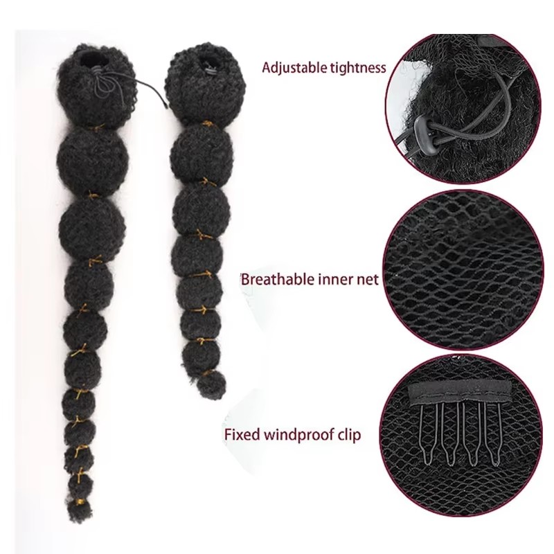Siyah Tenli Kadınlar İçin Kıvı - Drawstring Afro Curly Puff Ponytail incelemesi ve fiyatı