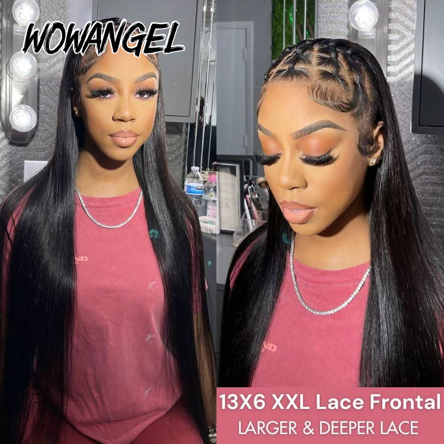 WOWANGEL Düz Sentetik Olmayan  - Hd Lace Frontal Wig Human Hair Pre Plucked incelemesi ve fiyatı