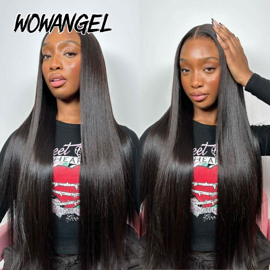 WOWANGEL Düz Sentetik Olmayan  - Hd Lace Frontal Wig Human Hair Pre Plucked incelemesi ve fiyatı