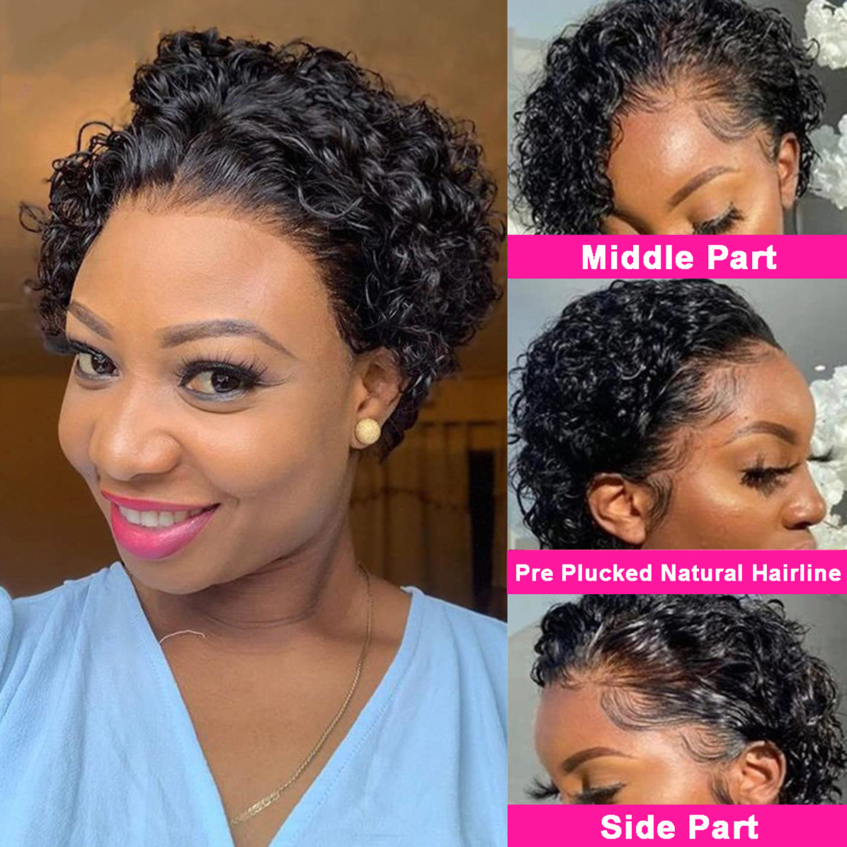 Pixie Kesim Peruklar 13x4 Pixi - Short Pixie Cut Wig Human Hair Cheap incelemesi ve fiyatı