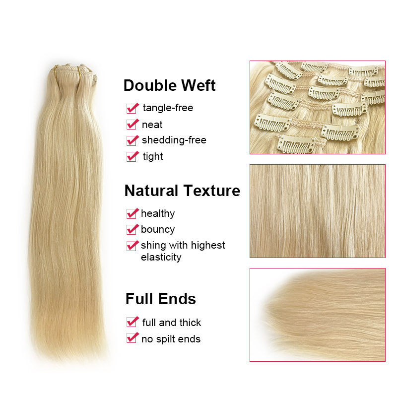 Ali Queen 7 Parça Klipsli Saç  - Seamless Clip In Hair Extensions Human Hair incelemesi ve fiyatı