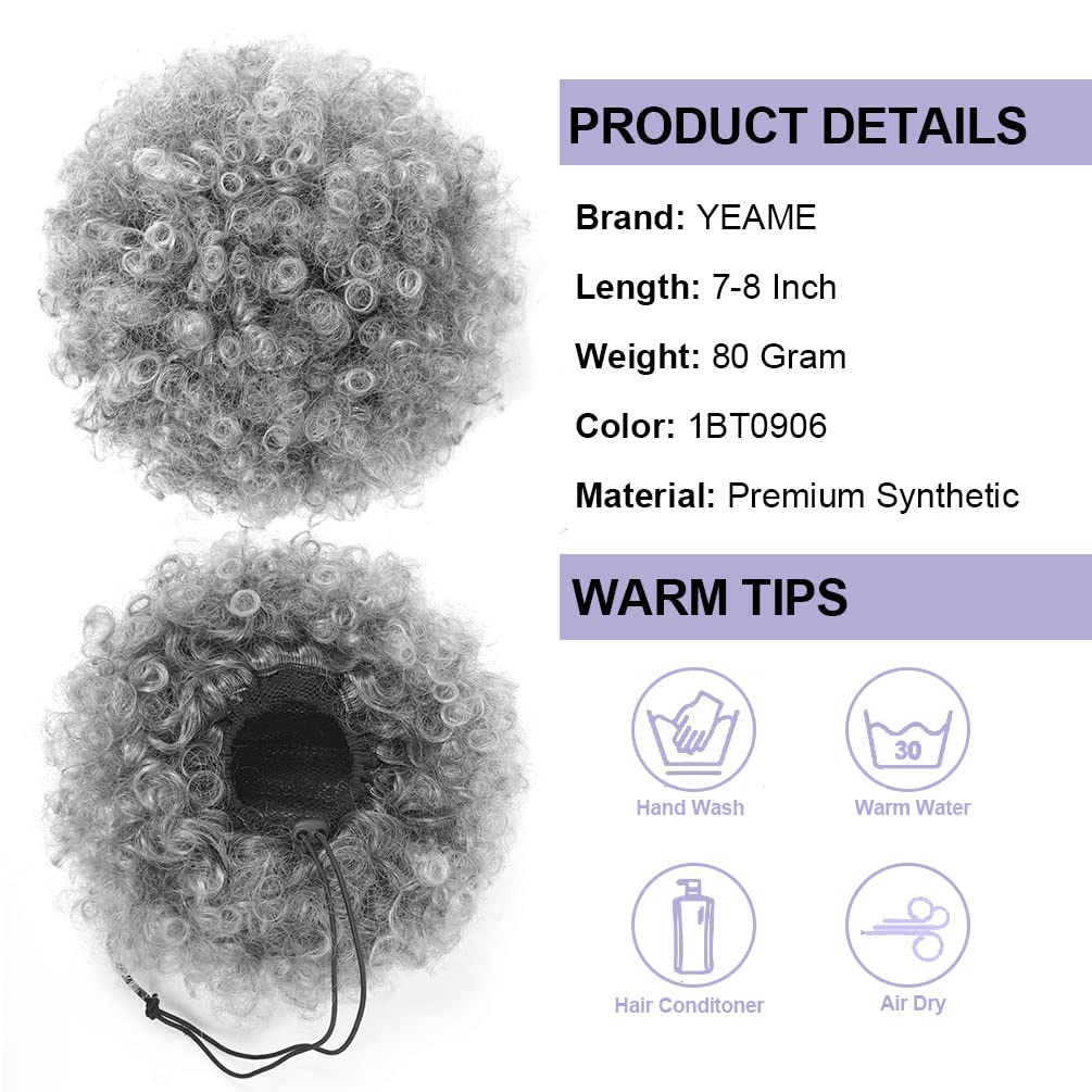 Afro Puff İpli At Kuyruğu, Kıs - Drawstring Afro Curly Puff Ponytail incelemesi ve fiyatı