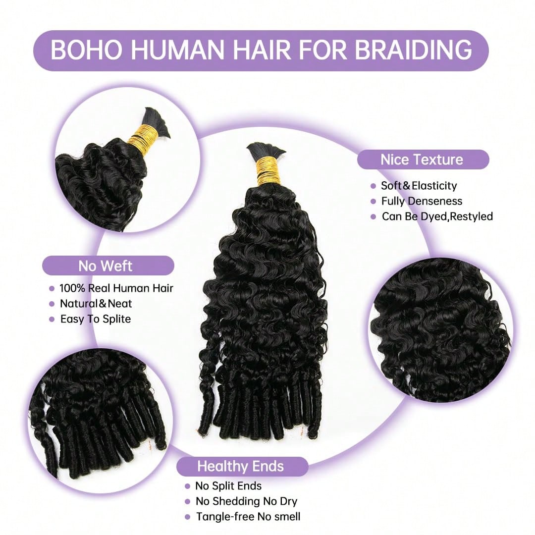 Smilegirl Burma Kıvırcık İnsan - Water Wave Bulk Human Hair For Braiding incelemesi ve fiyatı