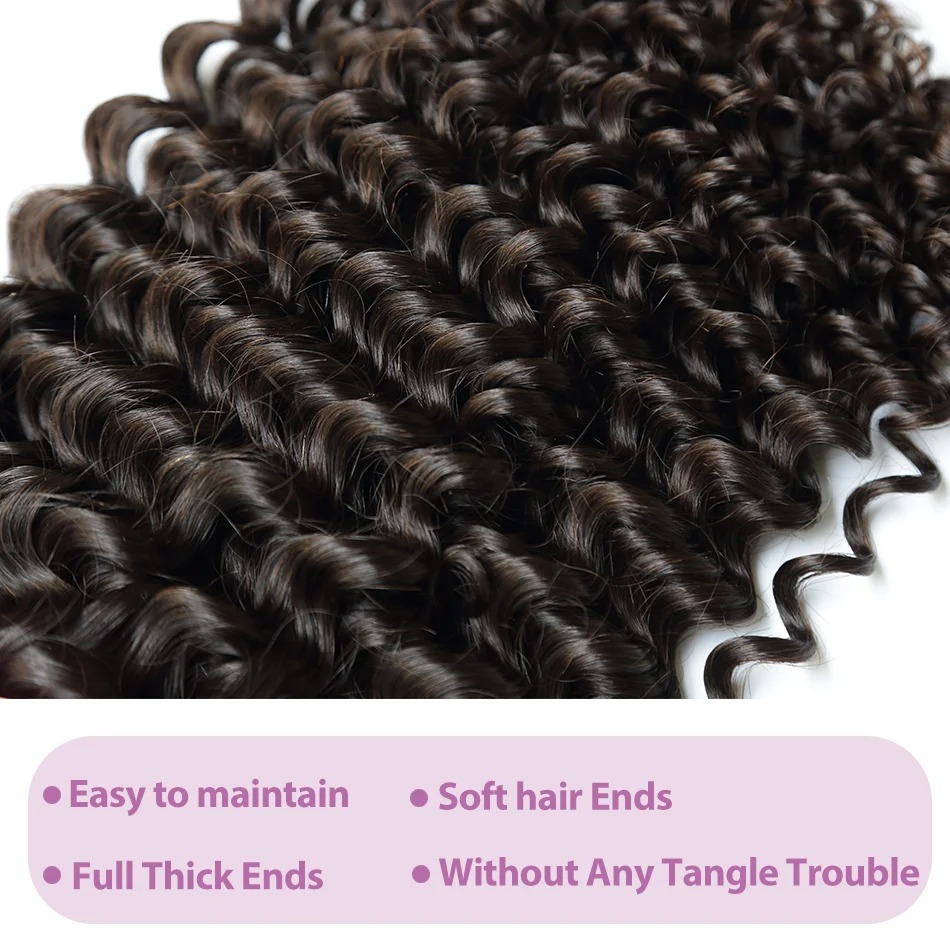 Pixie Kıvırcık Saç Demetleri,  - Deep Wave 3 Bundles With Closure incelemesi ve fiyatı