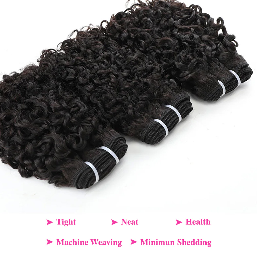 Pixie Kıvırcık Saç Demetleri,  - Deep Wave 3 Bundles With Closure incelemesi ve fiyatı